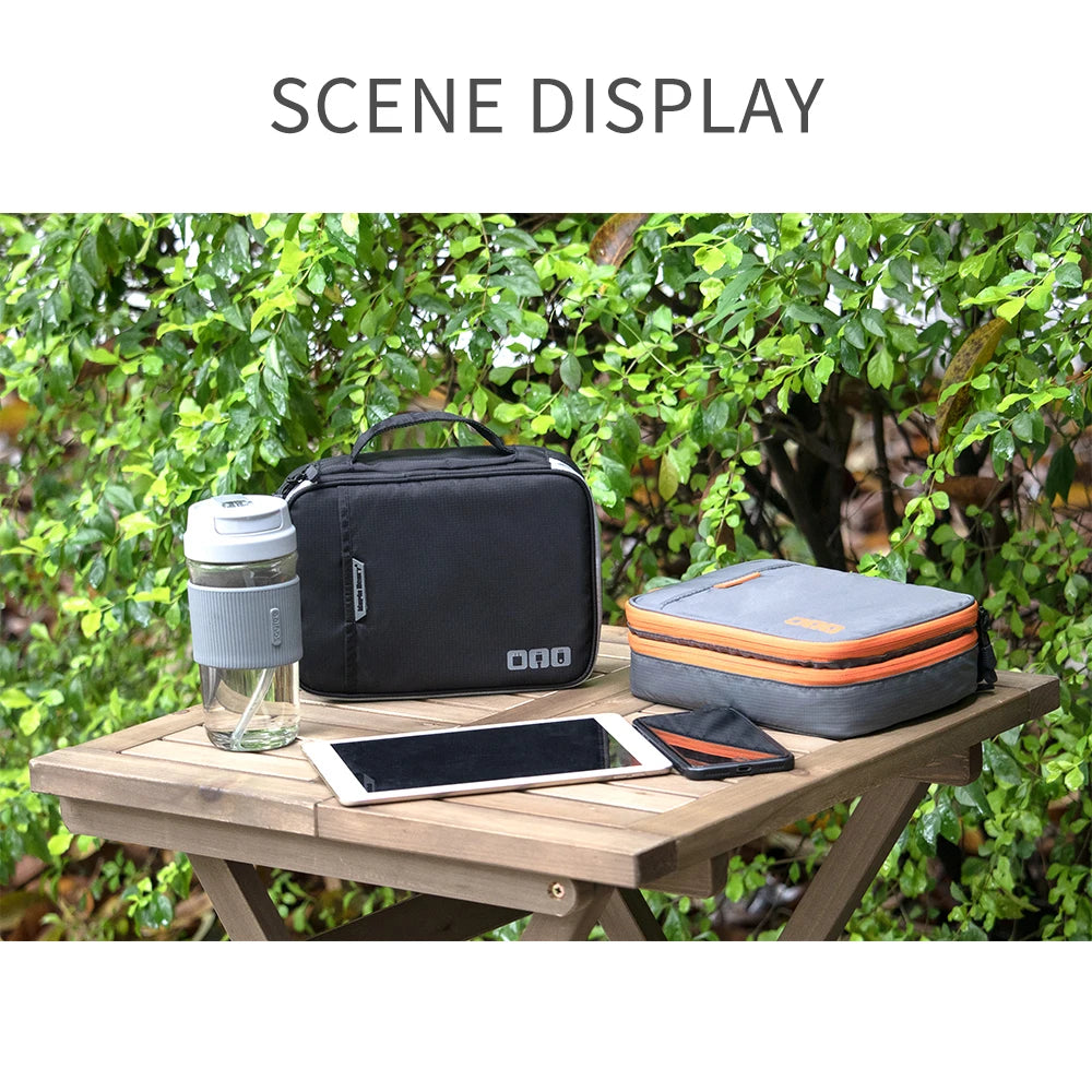 Cable Storage Bag Digital Electronic Organizer Pouch – Portable USB Data Line Charger Plug Travel Organizer Case