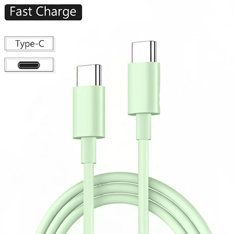 VIKEFON USB C Cable to USB C 60W Fast Charging Charger Cable Supports Fast Charging For iPhone 16 15 Samsung Xiaomi Huawei etc
