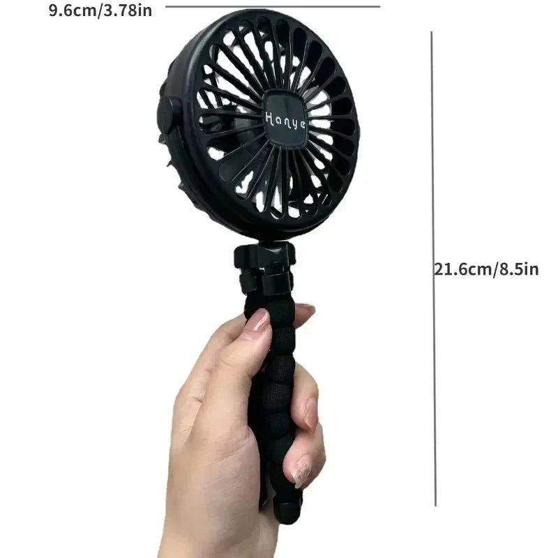 Baby Stroller Fan – Handheld Rechargeable USB Bladeless Mini Folding Fan for Outdoor, Table, or Neck Use