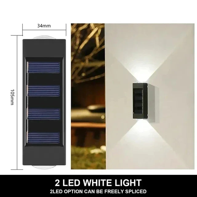 Solar Outdoor Wall Light 12 LED Waterproof Garden Light Courtyard Balustrade Decorative Atmosphere Lamp Down Luminous Solar Lamp