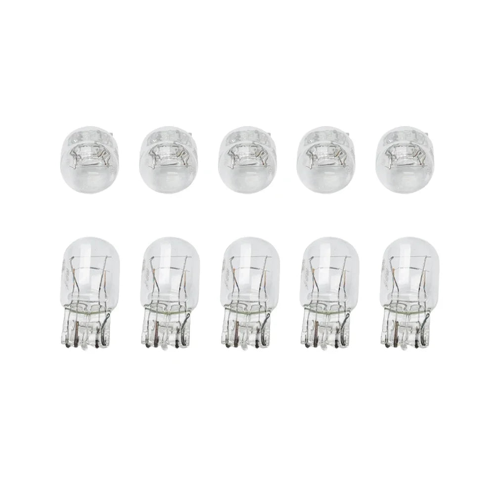 10PCS T20 7443 1891 21/5W Clear Glass Turn Signal Stop Brake Tail Light Bulbs Lights Turn Stop Signal Brake Tail Light Bulbs