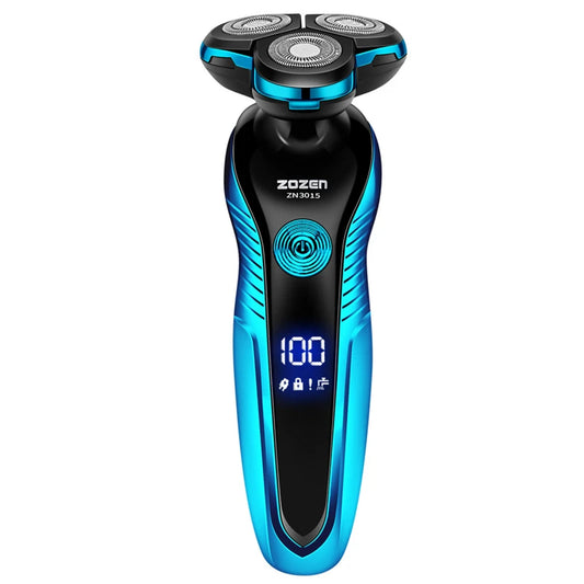 ZOZEN Electric Shaver – Rechargeable Waterproof Razor for Wet & Dry Beard & Body Hair Trimming