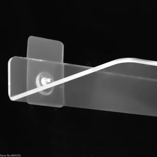 Clear Acrylic Floating Shelf Wall Mounted Organizer – Thick Transparent Display Ledge for Bathroom, Kitchen, Bedroom (20-50cm)