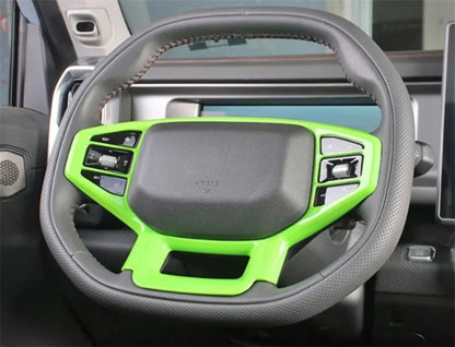 Automotive parts ABS internal steering wheel decorative panel cover fit for JETOUR Traveler T2 steering wheel panel sticker