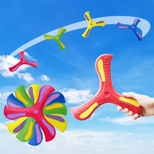 Soft Foam 3-Leaf Boomerang Toy – Outdoor Flying Disc for Kids & Family Fun