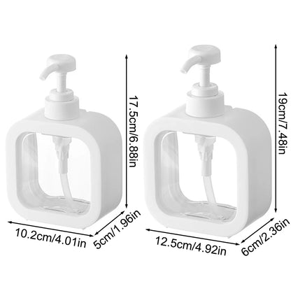 1/2 PCS Large-Capacity Soap Dispenser Bottle – Transparent Plastic Press Bottle for Travel & Home Use