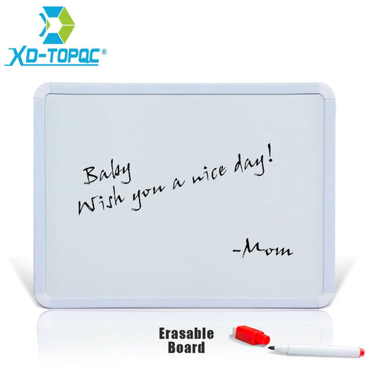 4 Styles Magnetic Whiteboard with PVC Frame – Round Angle Message & Drawing Board for Fridge