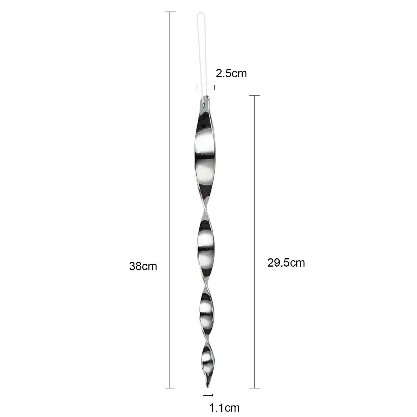 12Pcs Birds Repellent Reflective Rods Silver Spinner Bird Deterrent Device Hanging Ornament for Outdoor Garden Decor Supplies 12