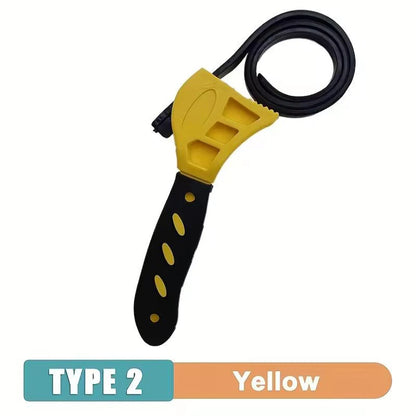 6-inch Belt Wrench Oil Filter Puller – Adjustable Strap Spanner for Auto & Maintenance