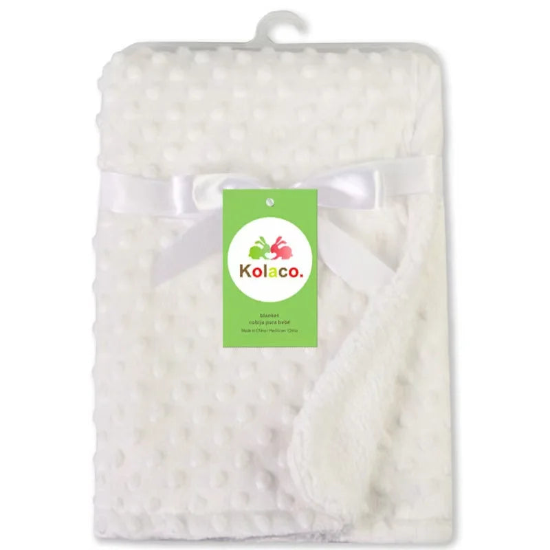Baby Thermal Soft Fleece Blanket – Newborn Winter Swaddle Wrap Cotton Quilt