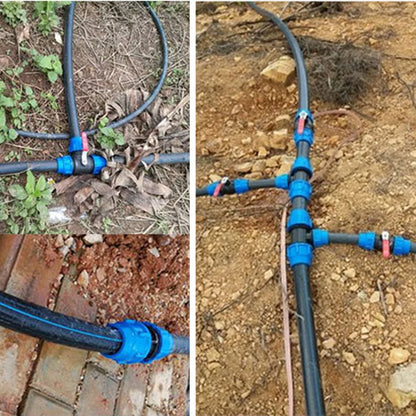 20/25/32/40/50mm PVC PE Tube Tap Water Splitter Plastic Quick Valve Connector Garden Agriculture Irrigation Water Pipe Fittings