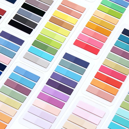 2400S Transparent Sticky Notes – Colorful Index Memo Pads for School & Office