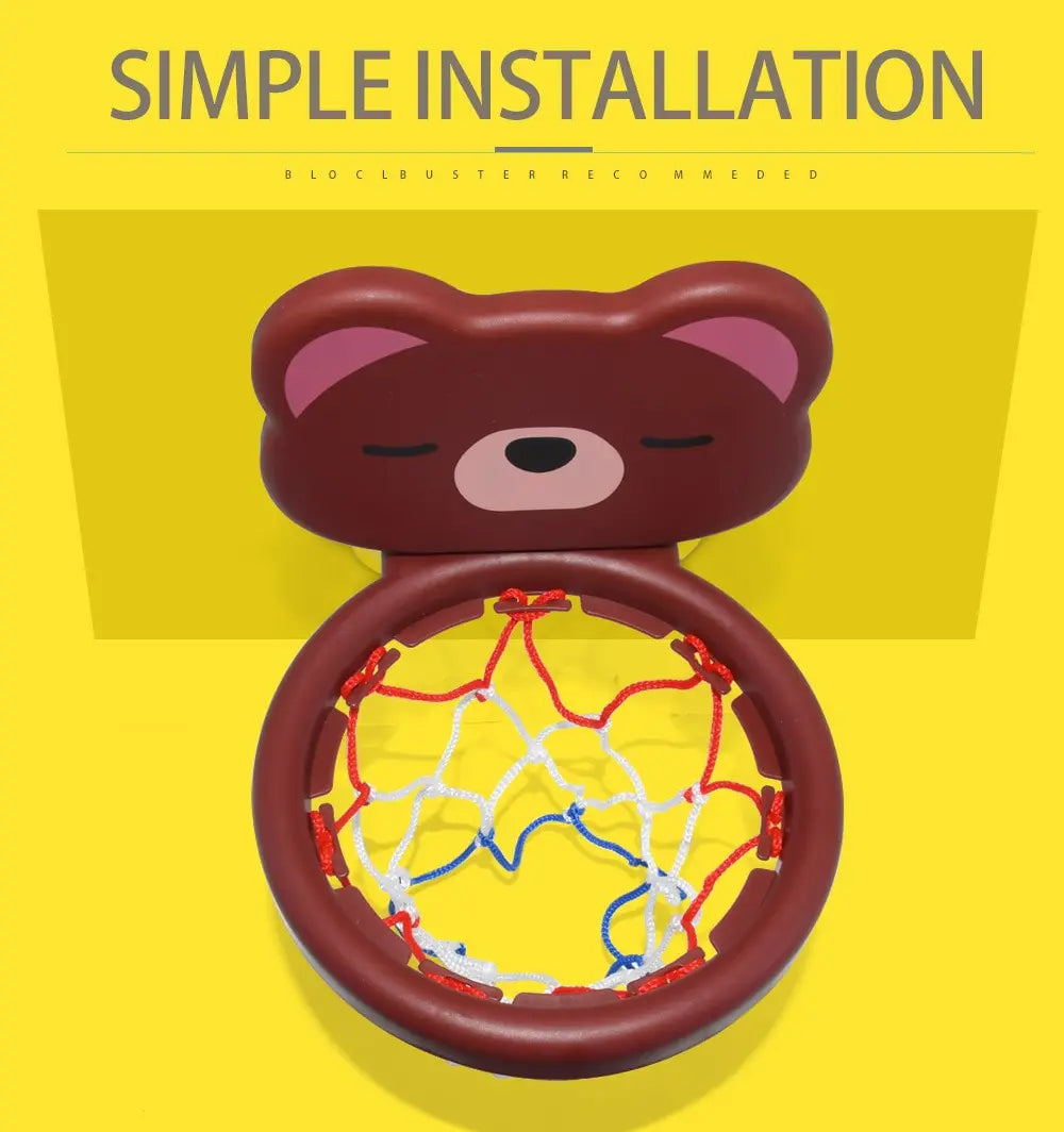 Mini Bear Basketball Bath Toy Set – Cute Pool & Bathroom Shooting Game for Kids