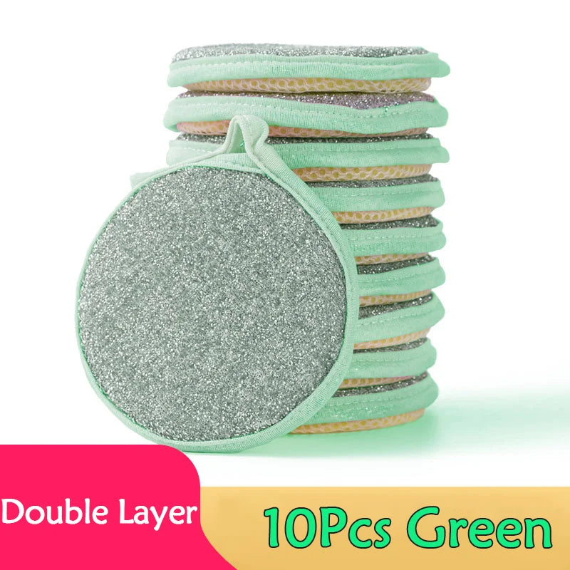 5/10/20pcs Double-Sided Dishwashing Sponges – Non-Scratch Kitchen Cleaning Pads for Pots & Pans