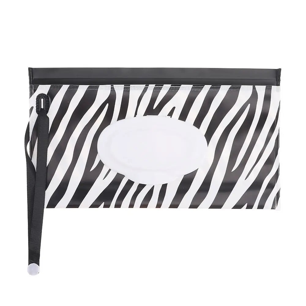 حقيبة مناديل مبللة من مادة EVA - حقيبة محمولة لمناديل الأطفال المبللة مع غطاء قلاب وحافظة بحزام كبس