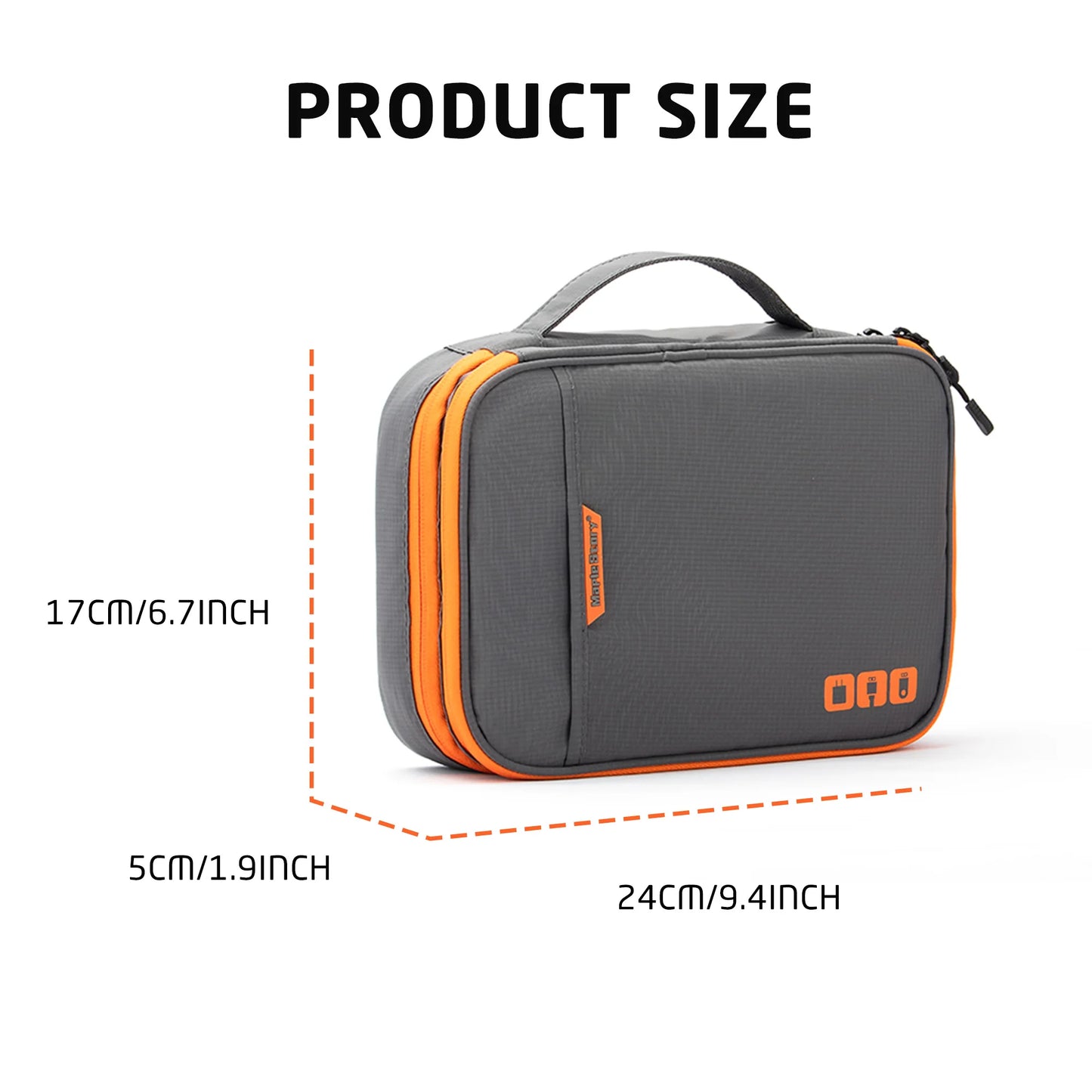 Cable Storage Bag Digital Electronic Organizer Pouch – Portable USB Data Line Charger Plug Travel Organizer Case