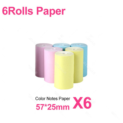 57x25MM Thermal Paper Label Sticker Rolls – Adhesive Mini Printer Paper for Kids Camera & Instant Print