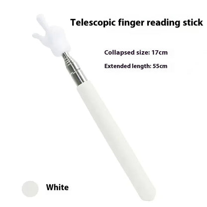 Retractable Teacher Pointer Finger Design StainlessSteel Telescopic School Teaching Pointer Stick Teacher Supplies for Classroom