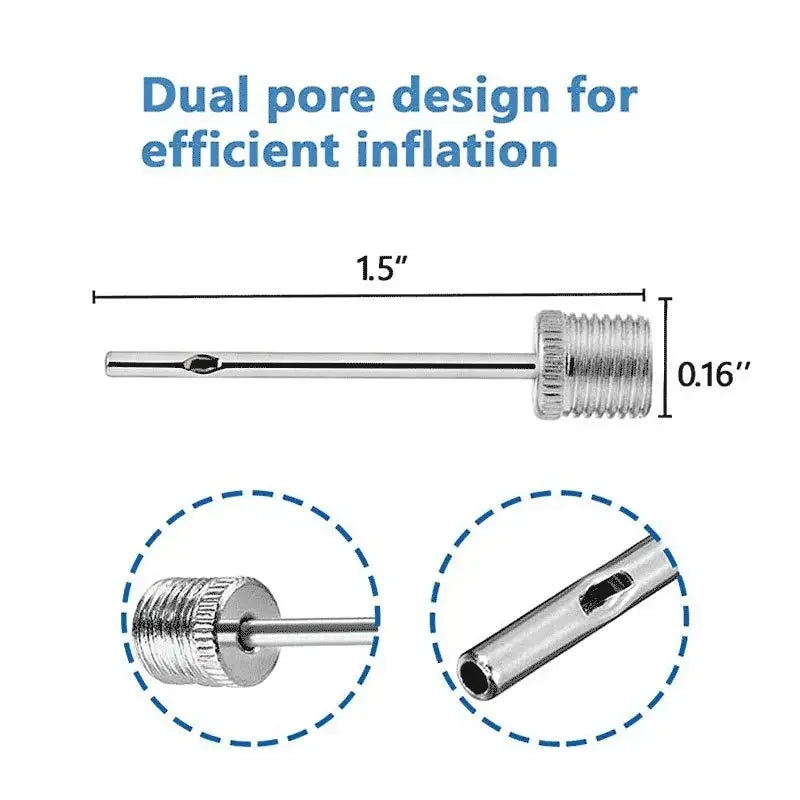 Sport Ball Inflating Pump Needles – Stainless Steel Air Valve Adaptor for Football, Basketball & Soccer