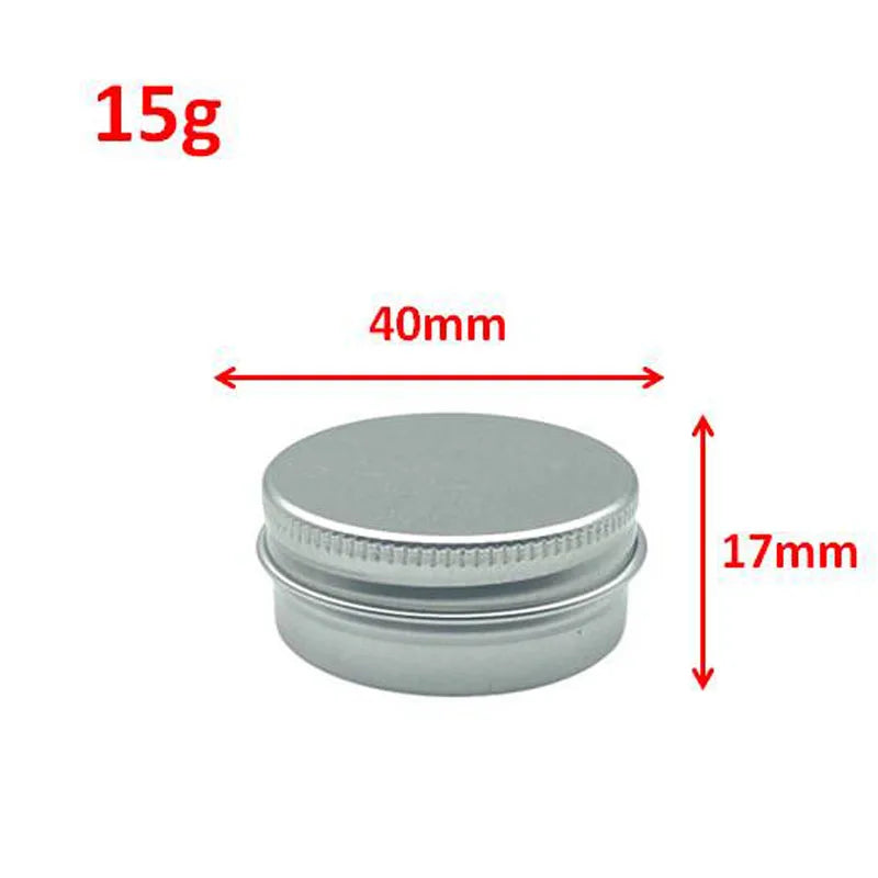 10-Pack Silver Aluminum Screw-Top Tins – Round Containers for Candles, Spices, Gifts