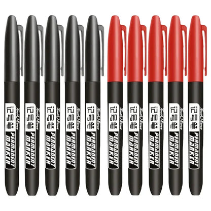 6 PCS Permanent Marker Pen Manga Drawing Markers Black Blue Red Waterproof Ink Sketch Pens Stationery Art School Supplies