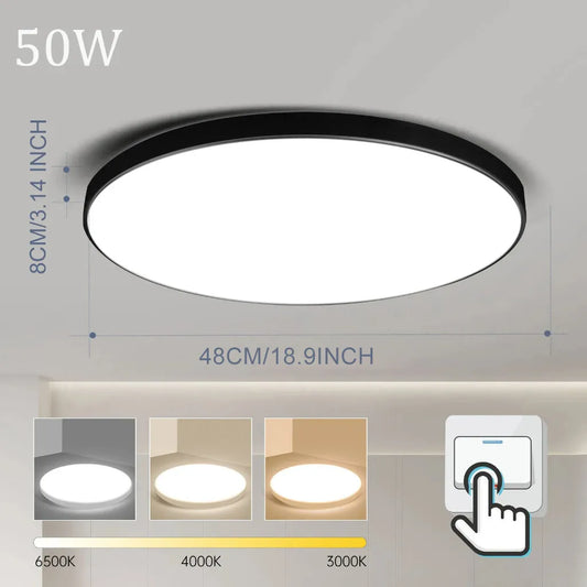 Remote Control Ceiling Lamp – Dimmable LED Chandelier Lighting for Living Room, Bedroom & Kitchen