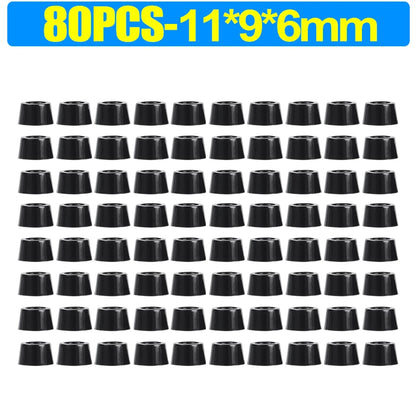 8/80 قطعة من وسادات مطاطية لحماية الأرضيات، مانعة للانزلاق، لحماية ألواح التقطيع والأثاث، وأغطية أرجل الطاولات والكراسي، وحصائر الأثاث. 