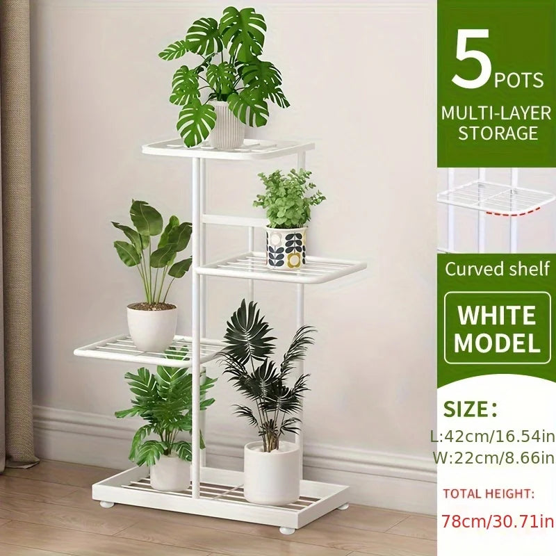 Iron Plant Stand – 4/5/6-Layer Multi-Tier Flower Shelf Rack Organizer