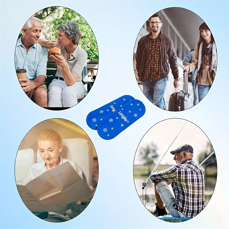 كيس ثلج جل الأنسولين (1/6 قطع) - كيس تبريد قابل لإعادة الاستخدام - شريط ثلج مبرد - عبوة ثلج عازلة للبرودة - لتسكين الألم وتخزين الأدوية 