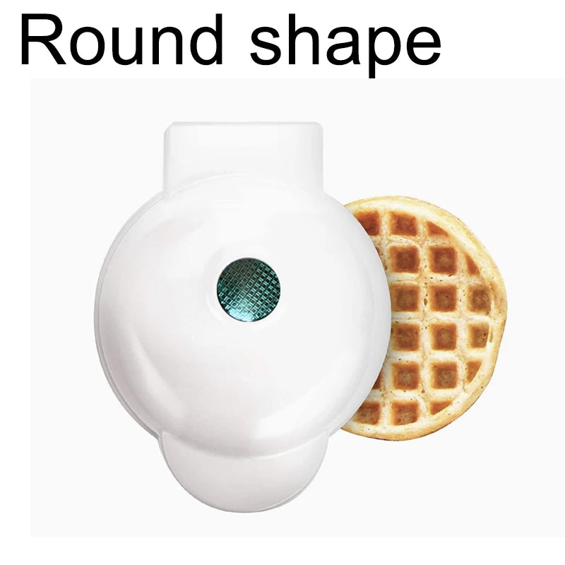 ماكينة صنع الوافل الكهربائية الصغيرة 110 فولت و220 فولت، جهاز مطبخ للأطفال، وعاء لتحضير وجبات الإفطار والحلويات والبيض المقلي الصغير 