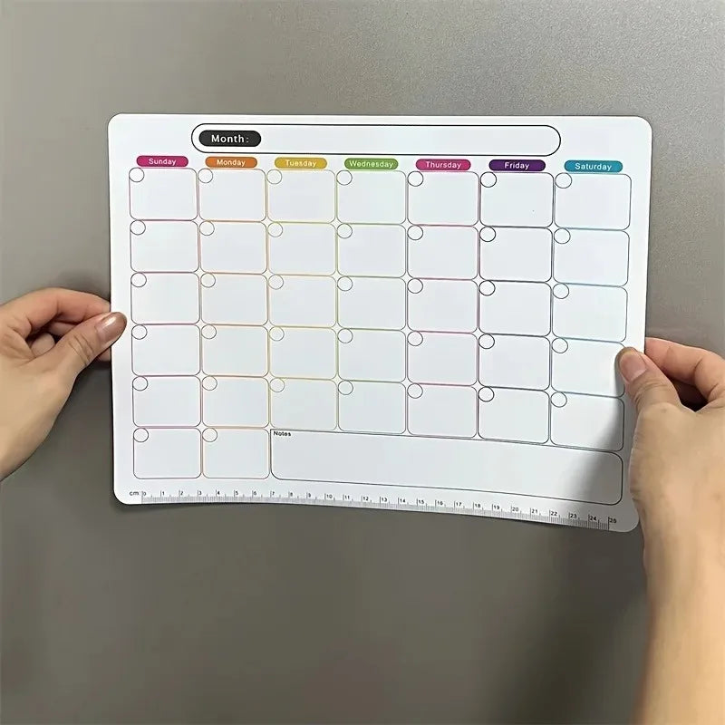 Magnetic Calendar Planner – Monthly & Weekly Refrigerator Magnet Board for Notes & Reminders