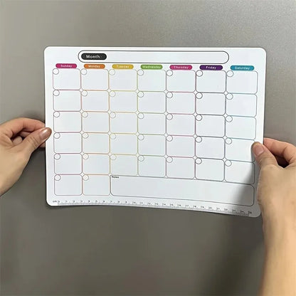 Magnetic Calendar Planner – Monthly & Weekly Refrigerator Magnet Board for Notes & Reminders
