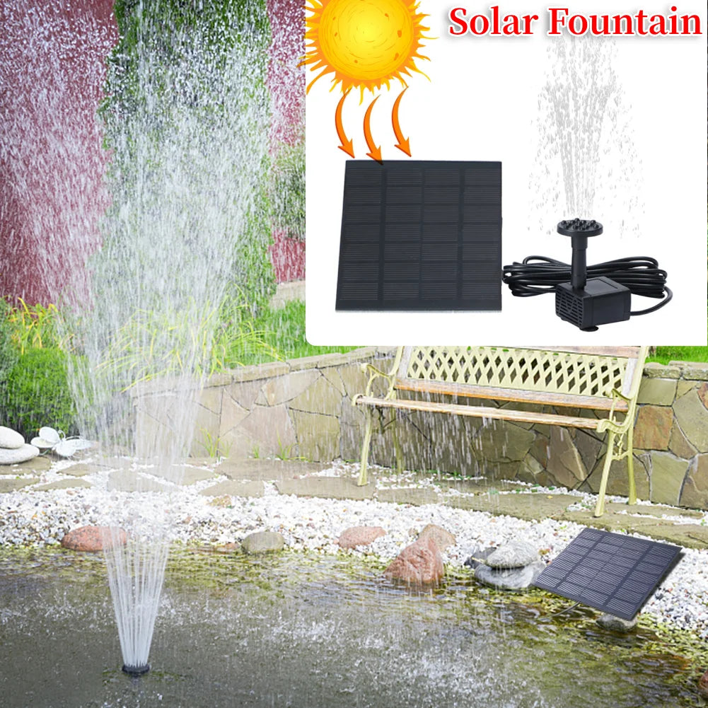 5W 5V Water Fountain Garden Decoration with Stake Solar Power Panel Water Pump Watering System Energy Saving Kits for Fish Tank