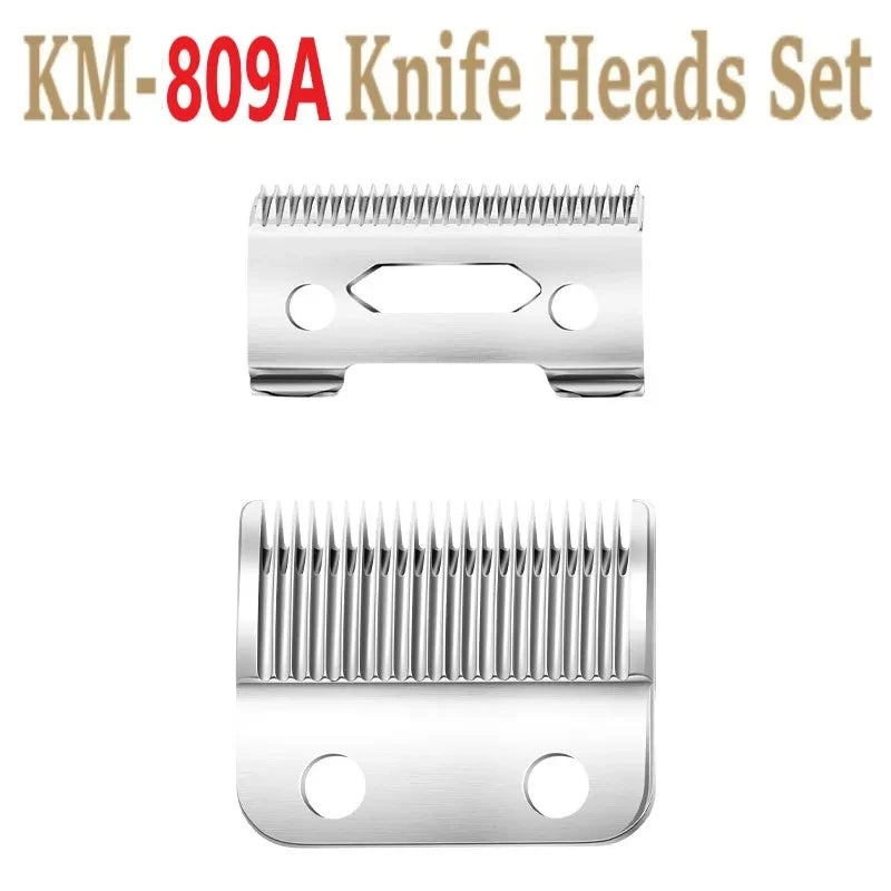 ماكينة حلاقة الشعر Kemei KM-809A - ماكينة تشذيب لاسلكية احترافية بشفرات من الفولاذ المقاوم للصدأ وشاشة LED