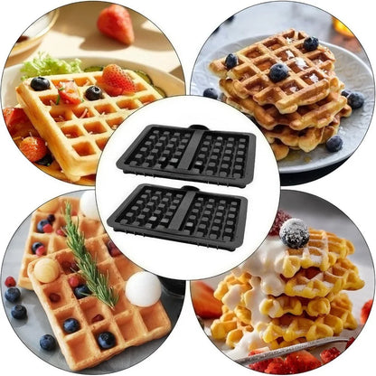 1/2 Piece Silicone Waffle Mold, Kitchen Waffle Maker Square Waffle Mold for Cake Chocolate Craft Candy Soap Pastry Accessories