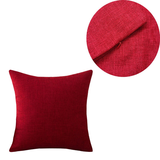 Solid Color Throw Pillow Cover – Cozy Linen Square Pillowcase for Home, Bedroom, Sofa & Office Décor