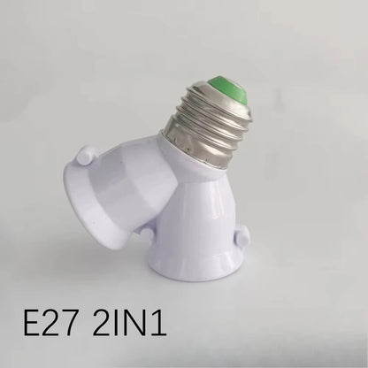 محول مقسم مقبس E27 - محول قاعدة مصباح E27 إلى E27 ثنائي/ثلاثي/رباعي/خماسي/سداسي لمصابيح LED وCFL 