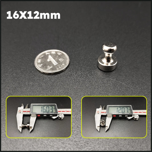 Super Strong Neodymium Magnetic Pushpins – Magnetic Thumbtacks for Refrigerator & Whiteboard