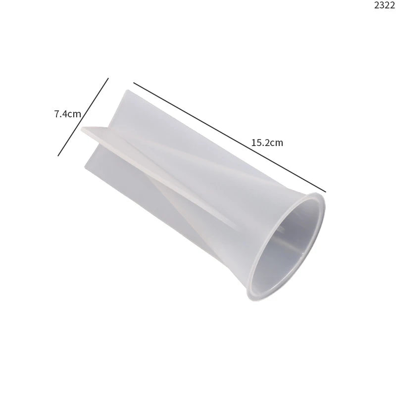 قالب سيليكون لصنع الشموع على شكل عمود روماني مخطط - أداة سيليكون لصنع الشموع بنفسك