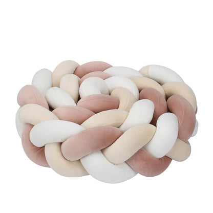 واقي سرير مضفر للأطفال من عمر شهر إلى 4 أشهر - وسادة ناعمة لحماية سرير الطفل وديكور غرفة الأطفال