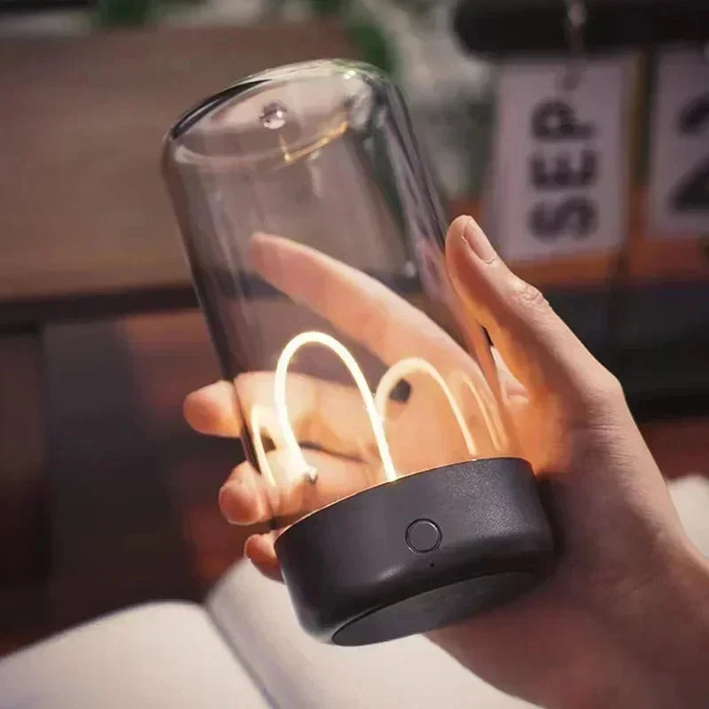 Portable Quantum Wire Ambient Magnetic Light – Type-C Rechargeable Desk Lamp for Bedroom, Study, Camping & Gifting