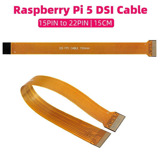 Raspberry Pi 5 DSI Cable 22Pin to 15Pin Flexible Flat Cable Connection Line FPC for RPI 5 Pi5 DSI Display Screen