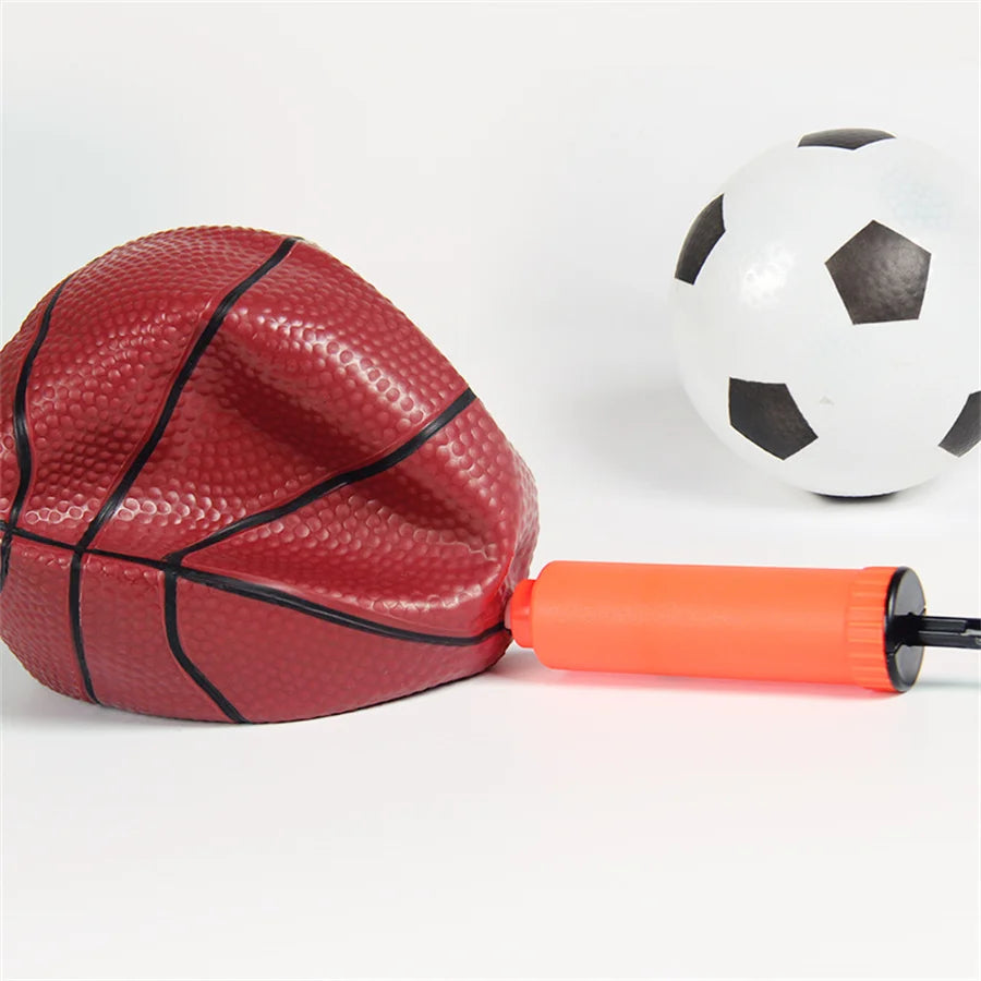3-piece set: Basketball, Football, Rugby & Pump – Outdoor Beach & Indoor Ball Sports Game Water Toy