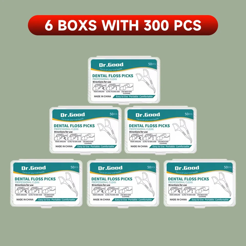 أعواد خيط تنظيف الأسنان - 50/150/300/600/1000 قطعة، أدوات للعناية بالفم من أجل أسنان ولثة صحية