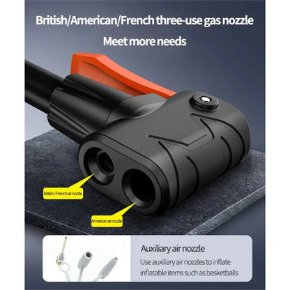 Mini Bike Pump with 140PSI Max – Portable Steel Bicycle & Ball Inflator