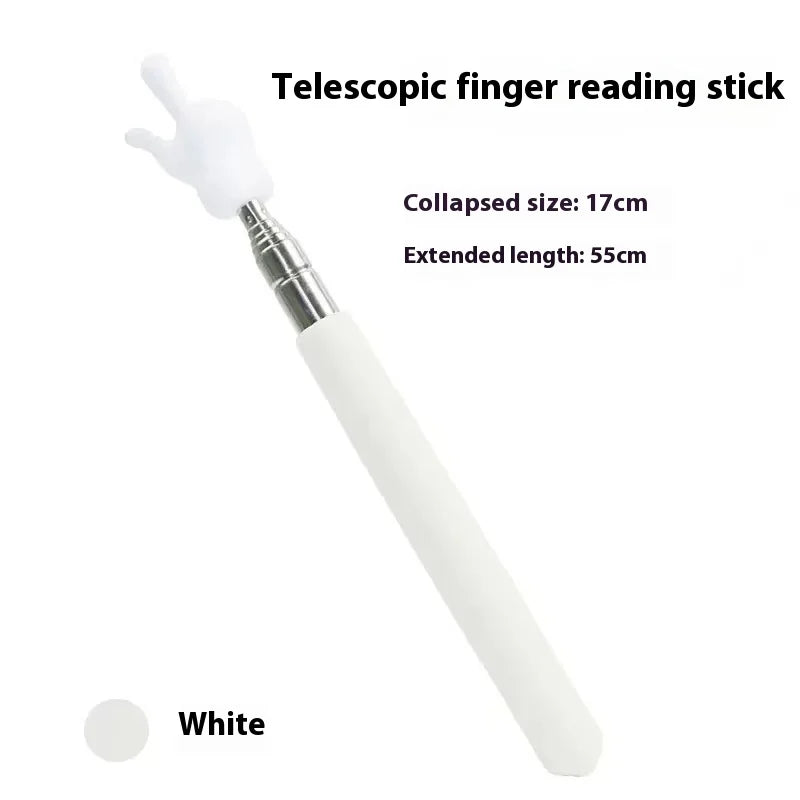 Retractable Teacher Pointer Finger Design StainlessSteel Telescopic School Teaching Pointer Stick Teacher Supplies for Classroom