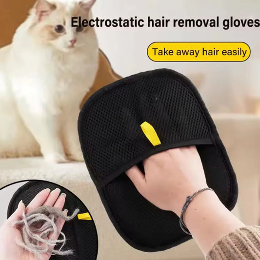 Pet Hair Removal Tool Reusable Static Removal Gloves, Double-Sided Grooming Gloves for Pets, Removes Pet Fur Hair for Carpets
