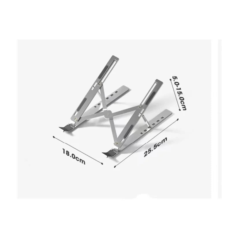 حامل كمبيوتر محمول محمول من الألومنيوم، قاعدة قابلة للطي، حامل كمبيوتر محمول، دعامة كمبيوتر محمول، حامل كمبيوتر محمول لماك بوك إير وبرو، ملحقات 