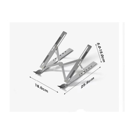 حامل كمبيوتر محمول محمول من الألومنيوم، قاعدة قابلة للطي، حامل كمبيوتر محمول، دعامة كمبيوتر محمول، حامل كمبيوتر محمول لماك بوك إير وبرو، ملحقات 