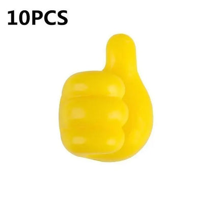 Silicone Thumb Wall Hook Cable Organizer Clips – Self-Adhesive Wire Holder for Kitchen, Bathroom & Home Desk Storage